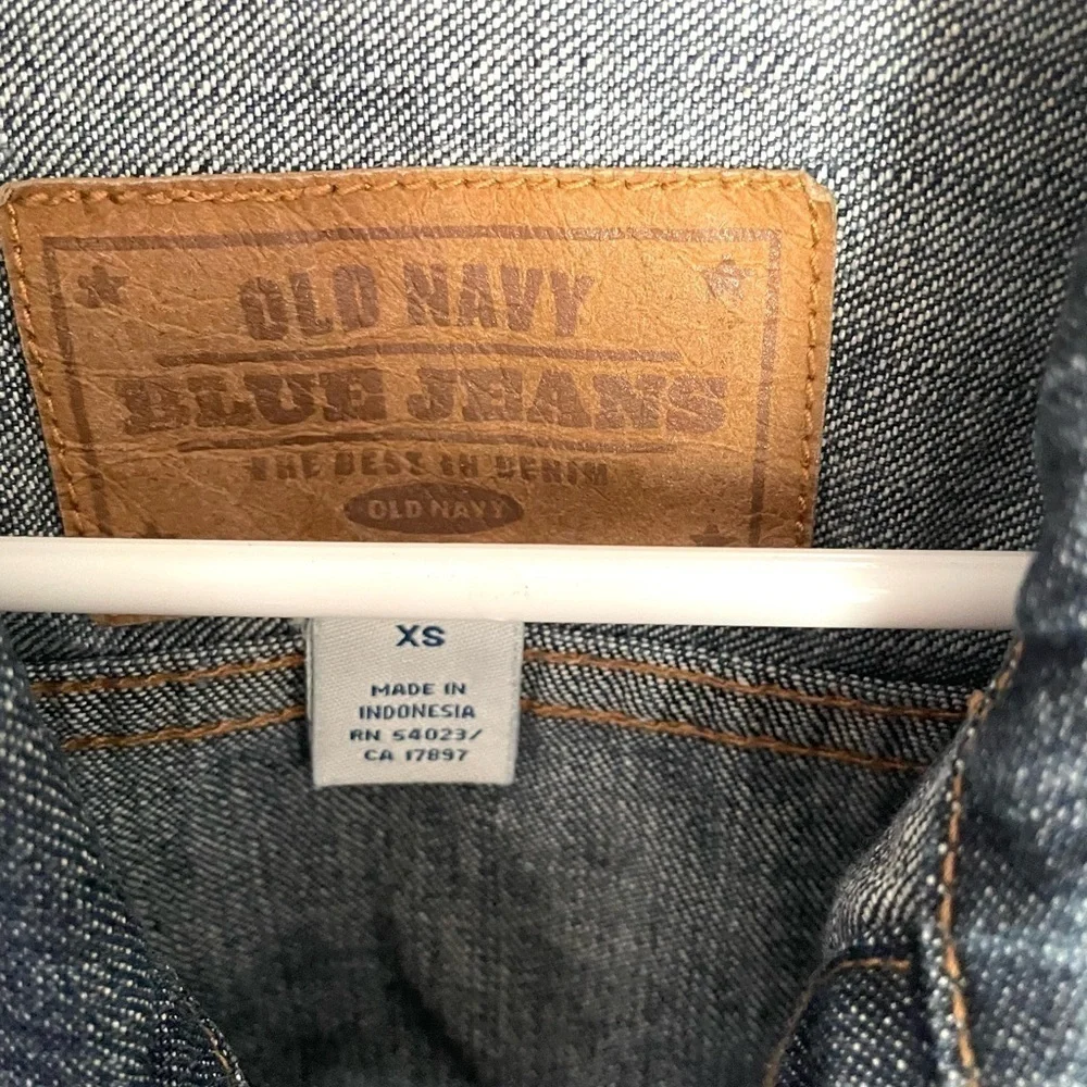 OLD NAVY dark denim jean trucker jacket size XS
